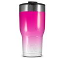 WraptorSkinz Skin Wrap compatible with 2017 and newer RTIC Tumblers 30oz Smooth Fades White Hot Pink (TUMBLER NOT INCLUDED)