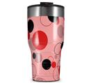 WraptorSkinz Skin Wrap compatible with 2017 and newer RTIC Tumblers 30oz Lots of Dots Red on Pink (TUMBLER NOT INCLUDED)