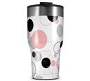 WraptorSkinz Skin Wrap compatible with 2017 and newer RTIC Tumblers 30oz Lots of Dots Pink on White (TUMBLER NOT INCLUDED)