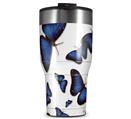 WraptorSkinz Skin Wrap compatible with 2017 and newer RTIC Tumblers 30oz Butterflies Blue (TUMBLER NOT INCLUDED)