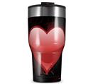 WraptorSkinz Skin Wrap compatible with 2017 and newer RTIC Tumblers 30oz Glass Heart Grunge Red (TUMBLER NOT INCLUDED)