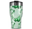 WraptorSkinz Skin Wrap compatible with 2017 and newer RTIC Tumblers 30oz Petals Green (TUMBLER NOT INCLUDED)