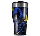 WraptorSkinz Skin Wrap compatible with 2017 and newer RTIC Tumblers 30oz Twisted Garden Blue and Yellow (TUMBLER NOT INCLUDED)