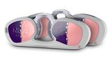 Decal Style Vinyl Skin Wrap 2 Pack for Nooz Glasses Rectangle Case Ripped Colors Purple Pink  (NOOZ NOT INCLUDED)