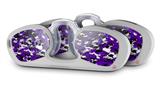Decal Style Vinyl Skin Wrap 2 Pack for Nooz Glasses Rectangle Case WraptorCamo Digital Camo Purple  (NOOZ NOT INCLUDED)