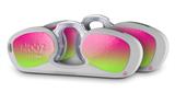Decal Style Vinyl Skin Wrap 2 Pack for Nooz Glasses Rectangle Case Smooth Fades Neon Green Hot Pink  (NOOZ NOT INCLUDED)