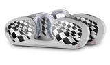 Decal Style Vinyl Skin Wrap 2 Pack for Nooz Glasses Rectangle Case Checkered Racing Flag  (NOOZ NOT INCLUDED)