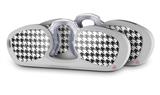 Decal Style Vinyl Skin Wrap 2 Pack for Nooz Glasses Rectangle Case Houndstooth Dark Gray (NOOZ NOT INCLUDED)