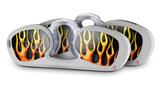 Decal Style Vinyl Skin Wrap 2 Pack for Nooz Glasses Rectangle Case Metal Flames  (NOOZ NOT INCLUDED)