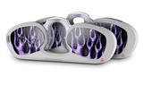 Decal Style Vinyl Skin Wrap 2 Pack for Nooz Glasses Rectangle Case Metal Flames Purple  (NOOZ NOT INCLUDED)