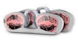 Decal Style Vinyl Skin Wrap 2 Pack for Nooz Glasses Rectangle Case Big Kiss Lips Black on Pink  (NOOZ NOT INCLUDED)