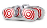 Decal Style Vinyl Skin Wrap 2 Pack for Nooz Glasses Rectangle Case Bullseye Red and White  (NOOZ NOT INCLUDED)