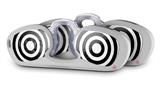 Decal Style Vinyl Skin Wrap 2 Pack for Nooz Glasses Rectangle Case Bullseye Black and White  (NOOZ NOT INCLUDED)