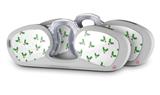 Decal Style Vinyl Skin Wrap 2 Pack for Nooz Glasses Rectangle Case Christmas Holly Leaves on White  (NOOZ NOT INCLUDED)
