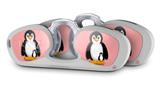Decal Style Vinyl Skin Wrap 2 Pack for Nooz Glasses Rectangle Case Penguins on Pink  (NOOZ NOT INCLUDED)
