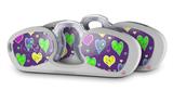 Decal Style Vinyl Skin Wrap 2 Pack for Nooz Glasses Rectangle Case Crazy Hearts  (NOOZ NOT INCLUDED)