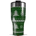 Skin Wrap Decal for 2017 RTIC Tumblers 40oz Ugly Holiday Christmas Sweater - Christmas Trees Green 01 (TUMBLER NOT INCLUDED)