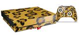 Skin Wrap compatible with XBOX One X Console and Controller Leopard Skin