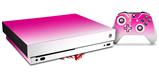 Skin Wrap compatible with XBOX One X Console and Controller Smooth Fades White Hot Pink