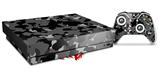 Skin Wrap compatible with XBOX One X Console and Controller WraptorCamo Old School Camouflage Camo Black