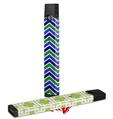 Skin Decal Wrap 2 Pack for Juul Vapes Zig Zag Blue Green JUUL NOT INCLUDED