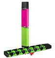 Skin Decal Wrap 2 Pack for Juul Vapes Ripped Colors Hot Pink Neon Green JUUL NOT INCLUDED