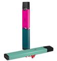 Skin Decal Wrap 2 Pack for Juul Vapes Ripped Colors Hot Pink Seafoam Green JUUL NOT INCLUDED