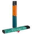 Skin Decal Wrap 2 Pack for Juul Vapes Ripped Colors Orange Seafoam Green JUUL NOT INCLUDED