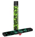 Skin Decal Wrap 2 Pack for Juul Vapes Scattered Skulls Neon Green JUUL NOT INCLUDED