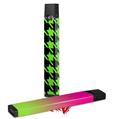 Skin Decal Wrap 2 Pack for Juul Vapes Houndstooth Neon Lime Green on Black JUUL NOT INCLUDED