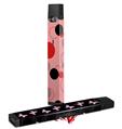 Skin Decal Wrap 2 Pack for Juul Vapes Lots of Dots Red on Pink JUUL NOT INCLUDED