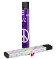 Skin Decal Wrap 2 Pack for Juul Vapes Love and Peace Purple JUUL NOT INCLUDED