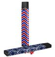 Skin Decal Wrap 2 Pack for Juul Vapes Zig Zag Red White and Blue JUUL NOT INCLUDED