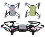 Skin Decal Wrap 2 Pack for DJI Ryze Tello Drone Zig Zag Teal Green and Pink DRONE NOT INCLUDED