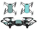 Skin Decal Wrap 2 Pack for DJI Ryze Tello Drone Zig Zag Teal and Gray DRONE NOT INCLUDED