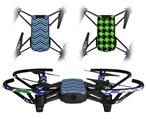Skin Decal Wrap 2 Pack for DJI Ryze Tello Drone Zig Zag Blue Green DRONE NOT INCLUDED