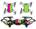 Skin Decal Wrap 2 Pack for DJI Ryze Tello Drone Ripped Colors Hot Pink Neon Green DRONE NOT INCLUDED