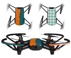 Skin Decal Wrap 2 Pack for DJI Ryze Tello Drone Ripped Colors Orange Seafoam Green DRONE NOT INCLUDED
