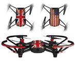 Skin Decal Wrap 2 Pack for DJI Ryze Tello Drone Painted Faded and Cracked Union Jack British Flag DRONE NOT INCLUDED