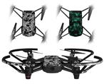 Skin Decal Wrap 2 Pack for DJI Ryze Tello Drone Scattered Skulls Black DRONE NOT INCLUDED