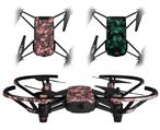 Skin Decal Wrap 2 Pack for DJI Ryze Tello Drone Scattered Skulls Pink DRONE NOT INCLUDED