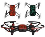 Skin Decal Wrap 2 Pack for DJI Ryze Tello Drone Scattered Skulls Red DRONE NOT INCLUDED
