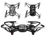 Skin Decal Wrap 2 Pack for DJI Ryze Tello Drone Scattered Skulls White DRONE NOT INCLUDED