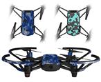 Skin Decal Wrap 2 Pack for DJI Ryze Tello Drone HEX Mesh Camo 01 Blue Bright DRONE NOT INCLUDED