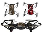 Skin Decal Wrap 2 Pack for DJI Ryze Tello Drone HEX Mesh Camo 01 Brown DRONE NOT INCLUDED