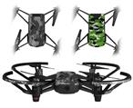 Skin Decal Wrap 2 Pack for DJI Ryze Tello Drone HEX Mesh Camo 01 Gray DRONE NOT INCLUDED