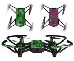 Skin Decal Wrap 2 Pack for DJI Ryze Tello Drone HEX Mesh Camo 01 Green Bright DRONE NOT INCLUDED