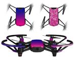 Skin Decal Wrap 2 Pack for DJI Ryze Tello Drone Smooth Fades Hot Pink Blue DRONE NOT INCLUDED
