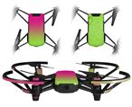 Skin Decal Wrap 2 Pack for DJI Ryze Tello Drone Smooth Fades Neon Green Hot Pink DRONE NOT INCLUDED