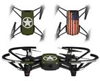 Skin Decal Wrap 2 Pack for DJI Ryze Tello Drone Distressed Army Star DRONE NOT INCLUDED